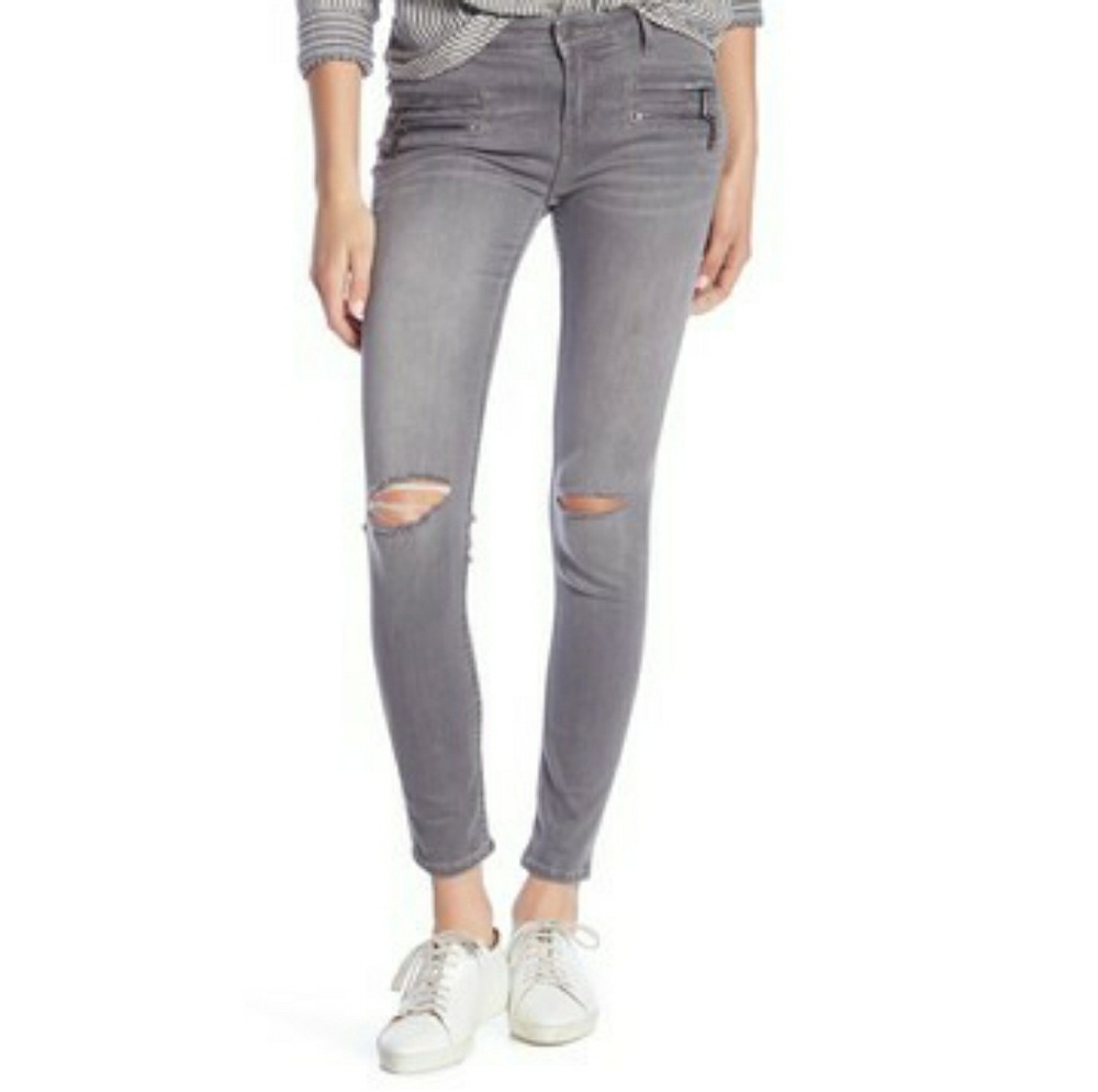 Grey Vigoss Edie Super Skinny distressed jeans